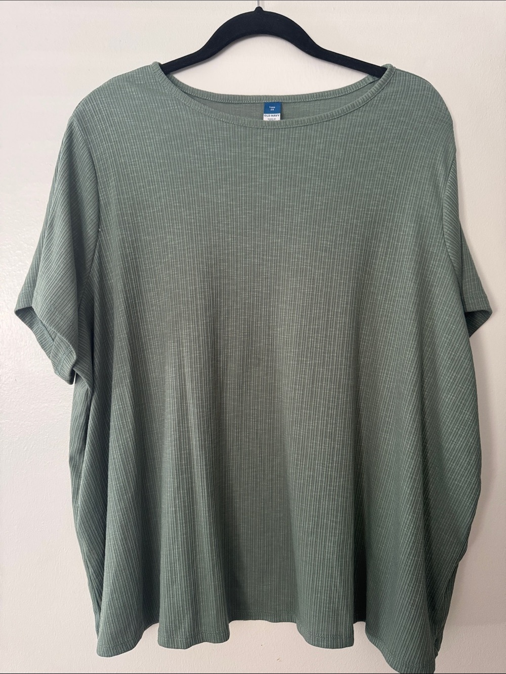 Old Navy Ribbed Oversized Tee in Sage Green